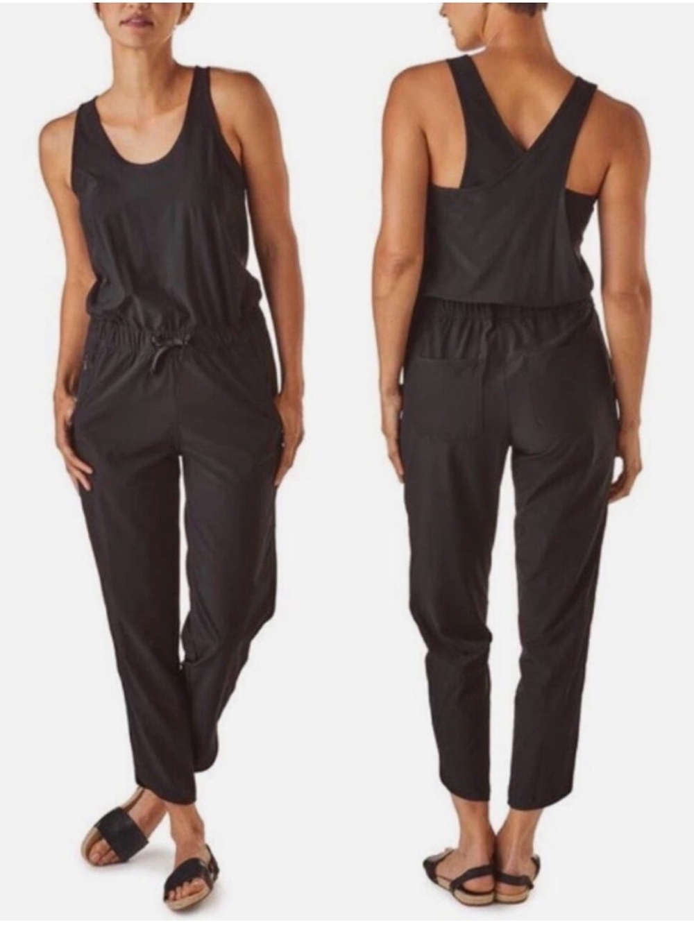 Patagonia Fleetwith Romper jumpsuit Black Small Recycled Stretch S